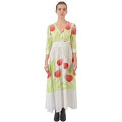 Flowers Lover T- Shirtflowers T- Shirt (7) Button Up Boho Maxi Dress by maxcute