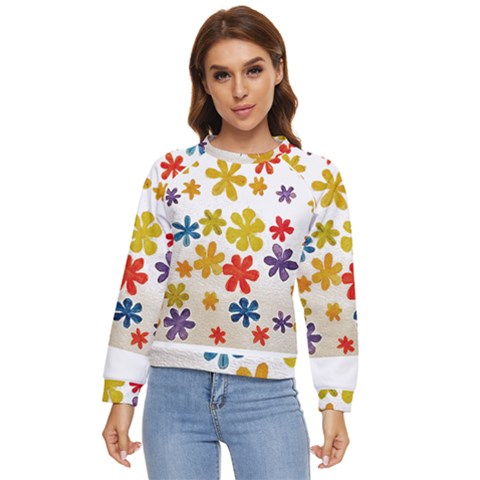 Flowers T- Shirt Flower Power T- Shirt Women s Long Sleeve Raglan Tee by maxcute