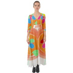 Flowers T- Shirtflowers And Sun T- Shirt Button Up Boho Maxi Dress by maxcute