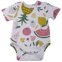 Fruits T- Shirt Funny Summer Fruits Collage Fruit Bright Colors T- Shirt Baby Short Sleeve Bodysuit by maxcute