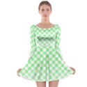 Green Checker T- Shirt Green Checker T- Shirt Long Sleeve Skater Dress View1