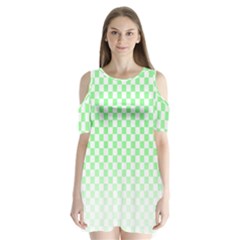 Green Checker T- Shirt Green Checker T- Shirt Shoulder Cutout Velvet One Piece by maxcute