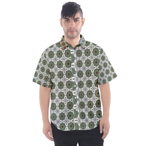 Pattern Background Abstract Men s Short Sleeve Shirt by Ravend