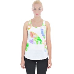 Leaves Silhouette Art T- Shirt Delicate Abstract Pastel Coloured Leaves Silhouette Art T- Shirt Piece Up Tank Top by maxcute