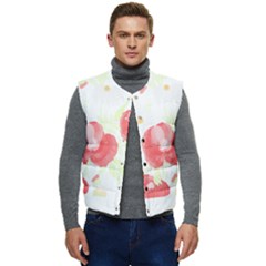 Love T- Shirt Love Garden Pattern T- Shirt Men s Short Button Up Puffer Vest	 by maxcute