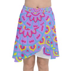 Mandala T- Shirt Mandala Art T- Shirt Chiffon Wrap Front Skirt by maxcute
