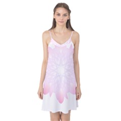 Purple Flowers T- Shirt Beautiful White And Yellow Purple Flower T- Shirt Camis Nightgown  by maxcute