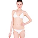 Rectangular T- Shirt Rectangular Grid Pattern - Grey T- Shirt Classic Bikini Set View3