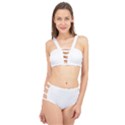 Rectangular T- Shirt Rectangular Grid Pattern - Grey T- Shirt Cage Up Bikini Set View1