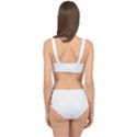 Rectangular T- Shirt Rectangular Grid Pattern - Grey T- Shirt Cage Up Bikini Set View2