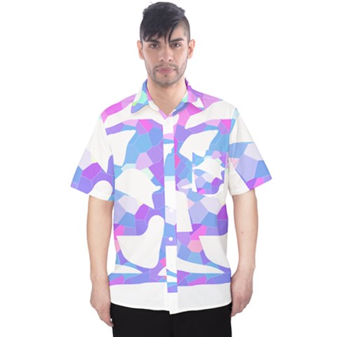 Silhouette Design T- Shirt Silhouette Design Abstract Maze Geometric Abstract Colours T- Shirt Men s Hawaii Shirt by maxcute