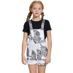 Trippy T- Shirt Cat Silhouette T- Shirt Kids  Short Overalls by maxcute