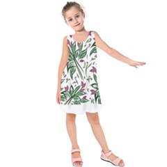 Tropical Island T- Shirt Pattern Love Collection 2 Kids  Sleeveless Dress by maxcute