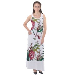 Tropical T- Shirt Tropical Bright Woods T- Shirt Sleeveless Velour Maxi Dress by maxcute