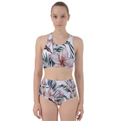 Tropical T- Shirt Tropical Delicate Bloom T- Shirt Racer Back Bikini Set by maxcute