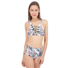 Tropical T- Shirt Tropical Delicate Bloom T- Shirt Cage Up Bikini Set by maxcute