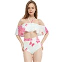 Tropical T- Shirt Tropical Elegant Flourish T- Shirt Halter Flowy Bikini Set  View1