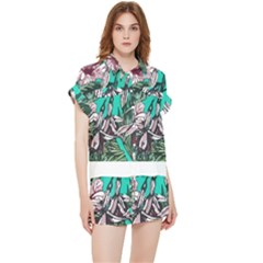 Tropical T- Shirt Tropical Fashion Aloha T- Shirt Chiffon Lounge Set by maxcute