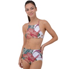 Tropical T- Shirt Tropical Fashion Florealense T- Shirt High Waist Tankini Set by maxcute