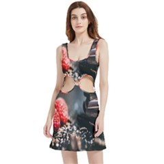 Chocolate Dark Velour Cutout Dress by artworkshop