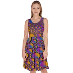 Bubble Color Knee Length Skater Dress With Pockets by artworkshop