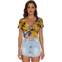 Amazing Arrowtown Autumn Leaves V-Neck Crop Top View1