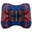 Cobalt arabesque Velour Head Support Cushion View1