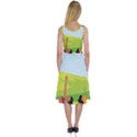 Mother And Daughter Yoga Art Celebrating Motherhood And Bond Between Mom And Daughter. Midi Sleeveless Dress View2