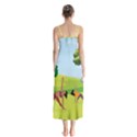 Mother And Daughter Yoga Art Celebrating Motherhood And Bond Between Mom And Daughter. Button Up Chiffon Maxi Dress View2