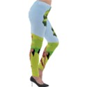 Mother And Daughter Yoga Art Celebrating Motherhood And Bond Between Mom And Daughter. Lightweight Velour Leggings View4