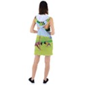 Mother And Daughter Yoga Art Celebrating Motherhood And Bond Between Mom And Daughter. Racer Back Hoodie Dress View2