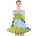 Large Long Sleeve Velvet Skater Dress View1