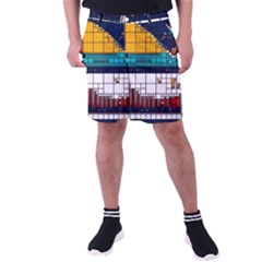 Abstract Statistics Rectangles Classification Men s Pocket Shorts by Pakemis