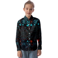 Big Data Abstract Abstract Background Kids  Long Sleeve Shirt by Pakemis