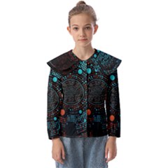 Big Data Abstract Abstract Background Kids  Peter Pan Collar Blouse by Pakemis