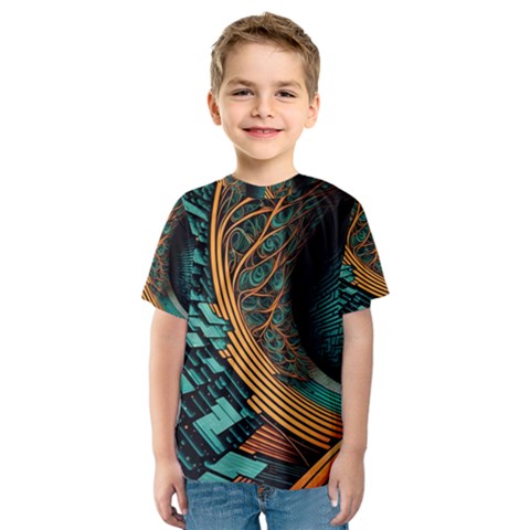 Big Data Abstract Abstract Background Backgrounds Kids  Sport Mesh Tee by Pakemis