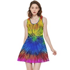 Colour Background Structure Lines Explosion Pop Inside Out Reversible Sleeveless Dress by Pakemis