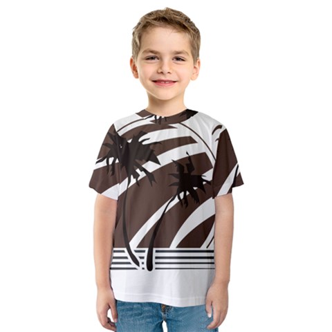 Palm Tree Design-01 (1) Kids  Sport Mesh Tee by thenyshirt