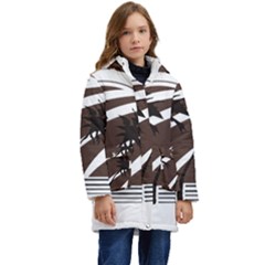 Palm Tree Design-01 (1) Kid s Hooded Longline Puffer Jacket by thenyshirt