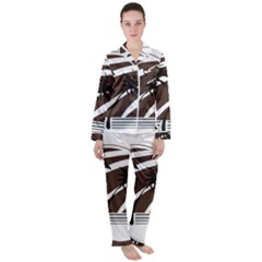 Palm Tree Design-01 (1) Women s Long Sleeve Satin Pajamas Set	 by thenyshirt