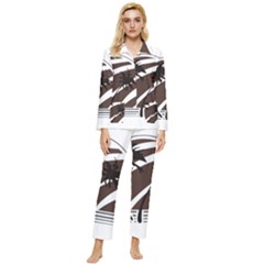 Palm Tree Design-01 (1) Womens  Long Sleeve Velvet Pocket Pajamas Set by thenyshirt