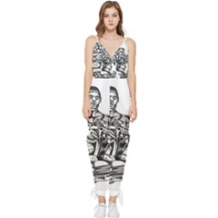 Scarface Movie Traditional Tattoo Sleeveless Tie Ankle Chiffon Jumpsuit by tradlinestyle