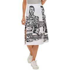 Scarface Movie Traditional Tattoo Midi Panel Skirt by tradlinestyle