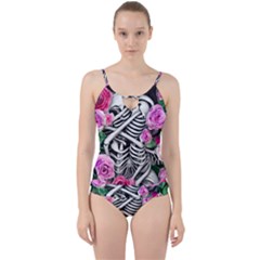 Floral Skeletons Cut Out Top Tankini Set by GardenOfOphir