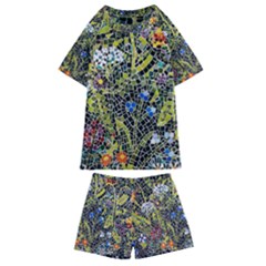 Mosaic Background Pattern Texture Kids  Swim Tee And Shorts Set by Ravend