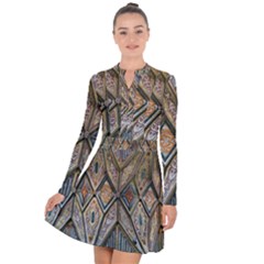 Church Ceiling Mural Architecture Long Sleeve Panel Dress by Ravend