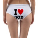 I love god Reversible Mid-Waist Bikini Bottoms View4