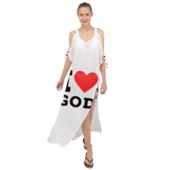 I Love God Maxi Chiffon Cover Up Dress by ilovewhateva