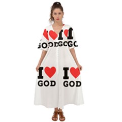 I Love God Kimono Sleeve Boho Dress by ilovewhateva