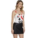 I love god Flowy Camisole Tie Up Top View3